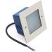 Φωτιστικό Χωνευτό Τετράγωνο LED 1W 230V 3000K Θερμό Φως Αλουμινίου Inox IP65